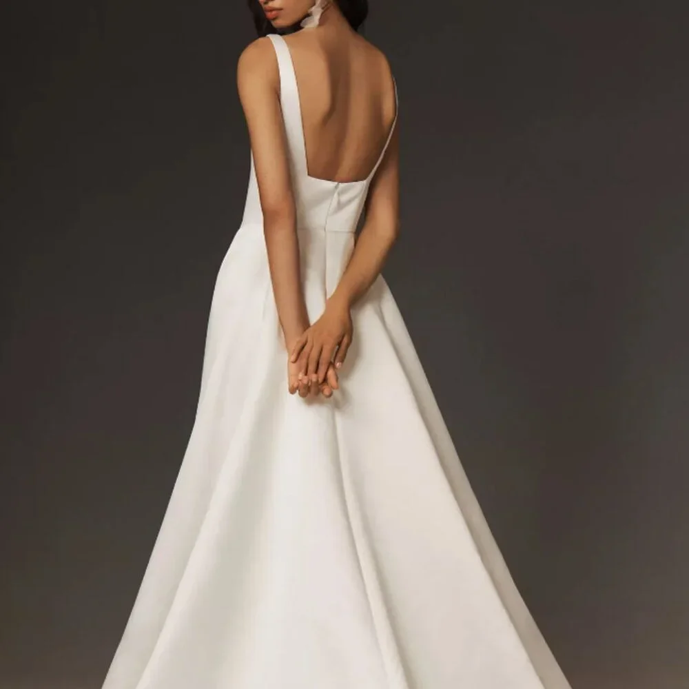 Wtoo by Watters Vivien Square-Neck A-Line Wedding Gown - Picture 3 of 8